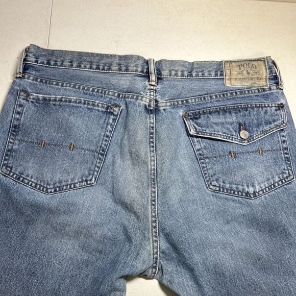 Ralph Lauren Polo Jeans 15941 Mens 36x30 Blue Denim Straight Leg Medium Wash - Picture 5 of 16